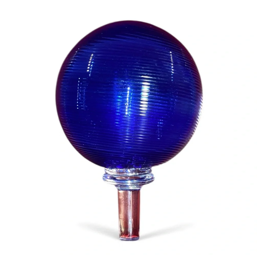 Top of Sultan Art Glass Swirled Decanter Z Gallerie Royal Cobalt Blue Top Only
